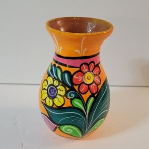 Handpainted Talavera Vase Floral Colorful